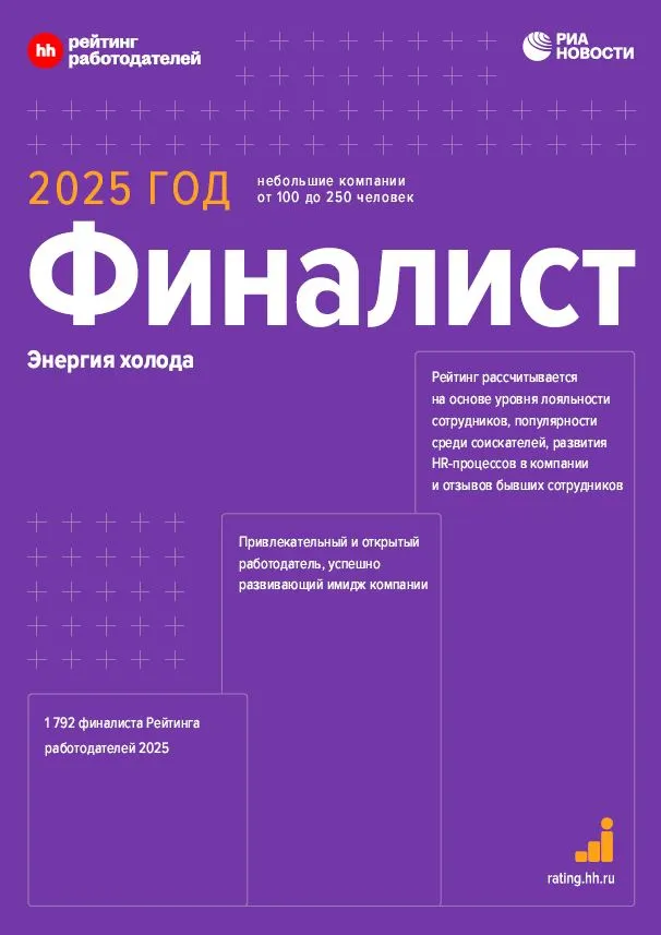 Мы второй год подряд финалисты Рейтинга работодателей России hh.ru